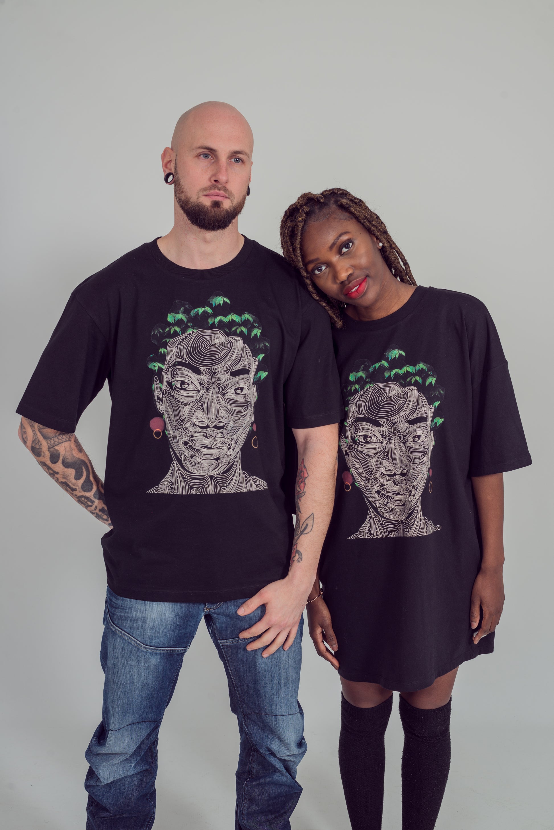 T-shirt oversize Naye - Kolorfuul